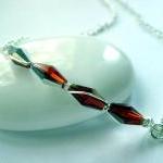 Electric Red Sterling Silver Necklace